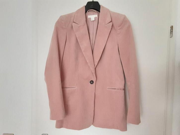 Mooie corduroy blazer colbert jasje oud roze maat 36, Kleding | Dames, Jasjes, Kostuums en Pakken, Zo goed als nieuw, Jasje, Maat 36 (S)
