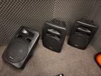 3x 15” Skytec actieve speakers met 3x K&M speaker stands, Muziek en Instrumenten, Versterkers | Keyboard, Monitor en PA, Ophalen