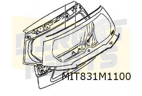 Mitsubishi Outlander achterklep (1/10-9/12) Origineel! 5801A, Auto-onderdelen, Carrosserie en Plaatwerk, Achterklep, Mitsubishi