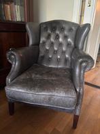 Groen leren Chesterfield stoel, Antiek en Kunst, Antiek | Meubels | Stoelen en Banken, Ophalen