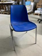Blauwe kantinestoel, Ophalen, Blauw, Zo goed als nieuw, Eén