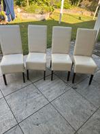 4 stoelen met tafel €30,00, Huis en Inrichting, Stoelen, Ophalen, Gebruikt, Leer