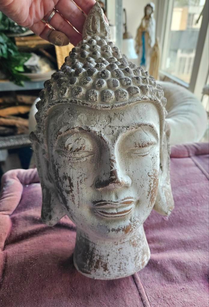 Groot decoratief Boeddha hoofd / beeld, Huis en Inrichting, Woonaccessoires | Boeddhabeelden, Gebruikt, Ophalen of Verzenden