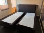 Mooie Eastborn electrisch verstelbare boxspring, Ophalen, Bruin, 210 cm, Tweepersoons