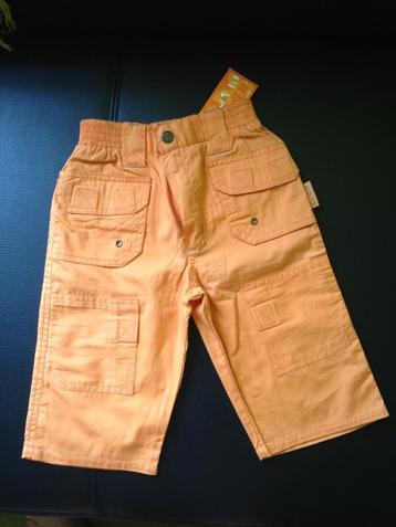 Oranje cargobroek zomerbroek broek pantalon Go On maat 74 beschikbaar voor biedingen