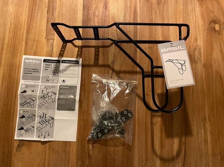 Basil Bagagerek Extensie / Verlenger, Fietsen en Brommers, Fietsaccessoires | Bagagedragers, Zo goed als nieuw, Ophalen