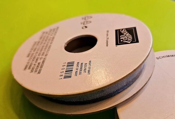 Night of Navy donkerblauw gemeleerd lint Stampin Up NIEUW, Hobby en Vrije tijd, Kaarten | Zelf maken, Nieuw, Overige typen, Overige thema's