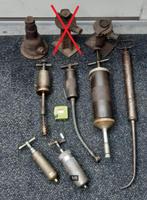 vetspuit, autokrik, werkplaats antiek oldtimer, Antiek en Kunst, Ophalen of Verzenden