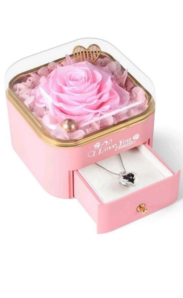 Geconserveerde Roos & Hart Ketting - Romantisch Cadeau, N/A, Ophalen of Verzenden, Overige materialen, Met hanger