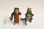 Franz Bergman Oostenrijk bronzen katten miniatuur austria, Antiek en Kunst, Antiek | Koper en Brons, Ophalen of Verzenden, Brons
