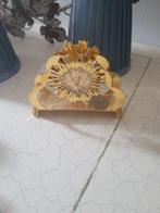 Koper kleurige servethouder met glazen bloemetje, Heikant 21 Kaatsheuvel, Belle Vieille Brocante, Ophalen of Verzenden, Zo goed als nieuw