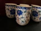 Set van 5 chinese theekopjes met bloemmotief, Huis en Inrichting, Keuken | Servies, Div, Ophalen of Verzenden, Zo goed als nieuw