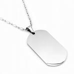 Roestvrij Stalen Grote Dogtag met Ketting - RVS, Overige materialen, Verstelbaar, Birgitta-Gracht 33, 6465 EL Kerkrade, Nederland