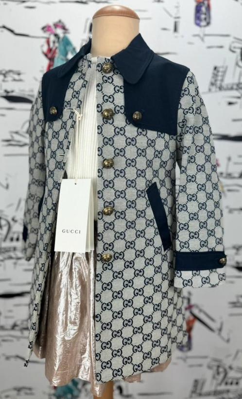 Gucci GG supreme trenchcoat jas meisje maat 104-116 ✅, Kinderen en Baby's, Kinderkleding | Maat 110, Nieuw, Meisje, Jas, Verzenden
