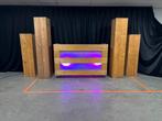 ✅ LED DJ Booth met 4 zuilen (totems), Ophalen, Gebruikt, Licht