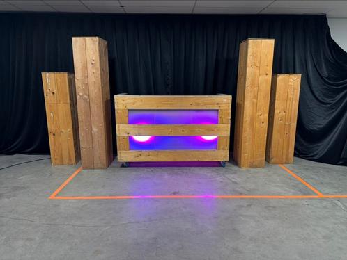✅ LED DJ Booth met 4 zuilen (totems), Muziek en Instrumenten, Licht en Laser, Gebruikt, Licht, Ophalen
