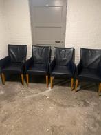 4 lederen bert plantagie  stoelen model arc, Huis en Inrichting, Stoelen, Ophalen, Gebruikt, Leer, Vier