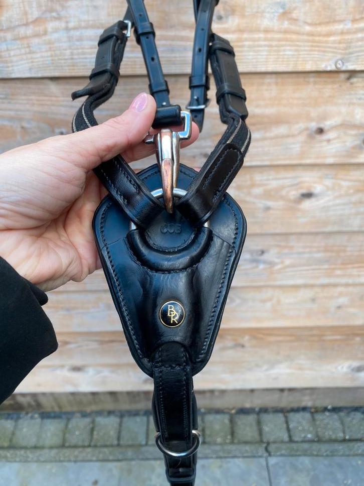 BR Voortuig BR Rayleigh Marginaal / Zwart/Zilver / Cob, Dieren en Toebehoren, Paarden en Pony's | Hoofdstellen en Tuigage, Nieuw