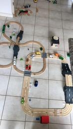Grote set houten treinbaan en wegen LIDL, nieuwprijs €150,-, Kinderen en Baby's, Speelgoed | Houten speelgoed, Ophalen of Verzenden