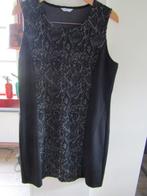 F345 Miss Etam mt XXL jurk zwart grijs jersey mouwloos, Verzenden, Zwart, Maat 46/48 (XL) of groter, Zo goed als nieuw
