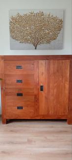 NU OF NOOIT !! Prachtige zware teakhouten ladenkast, Huis en Inrichting, Kasten | Ladekasten, 5 laden of meer, Ophalen of Verzenden