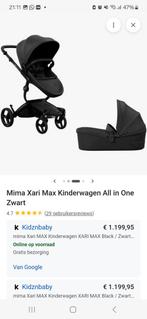 Mima Xari kinderwagen - All in One, Kinderen en Baby's, Kinderwagens en Combinaties, Zo goed als nieuw, Combiwagen, Verstelbare duwstang