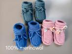 Wollen babyslofjes/sokjes. 100% merinowol. 50, 56, 62, Verzenden, Nieuw, Jongetje of Meisje, Sokjes