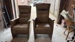 Twee verstelvare lederen relaxfauteuils van het Prominent, Gebruikt, Ophalen of Verzenden, Modern, 50 tot 75 cm