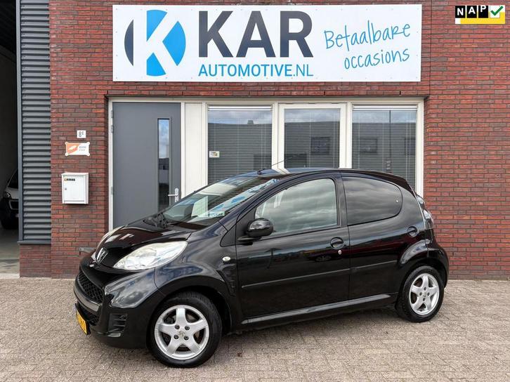 Peugeot 107 1.0-12V Black & Silver - Airco - LM-velgen - NAP, Auto's, Peugeot, Bedrijf, Te koop, ABS, Airbags, Airconditioning