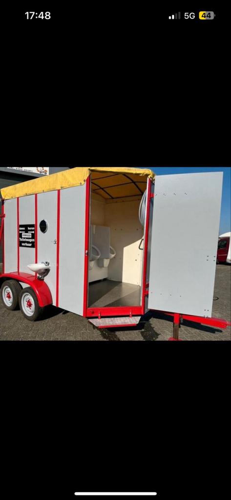 Toiletwagen verhuur, Hobby en Vrije tijd, Feestartikelen | Verhuur, Zo goed als nieuw, Overige, Ophalen of Verzenden