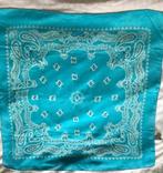 Turquoise Katoenen " Boerenzakdoek" Sjaal, Ophalen of Verzenden, Zo goed als nieuw, Sjaal