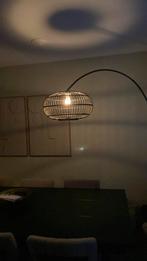 Booglamp xxl rieten kap en dimbaar, Huis en Inrichting, Lampen | Vloerlampen, Ophalen, Zo goed als nieuw, 150 tot 200 cm