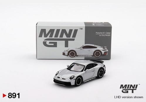 Mini gt 2023 Porsche 911 (992) Dakar Ice, grey metallic, Hobby en Vrije tijd, Modelauto's | Overige schalen, Nieuw, Ophalen of Verzenden