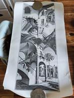 Escher "Boven en Onder"  Kunstdruk, Ophalen of Verzenden, Zo goed als nieuw, Rechthoekig Staand, Overige onderwerpen