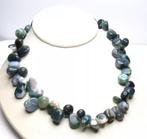 Prachtig collier van mosagaat, Verzenden, Zo goed als nieuw, Groen, Overige materialen
