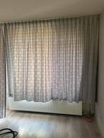 Overgordijnen grijs en witte vitrages, Huis en Inrichting, Stoffering | Gordijnen en Lamellen, Ophalen, Zo goed als nieuw, Grijs