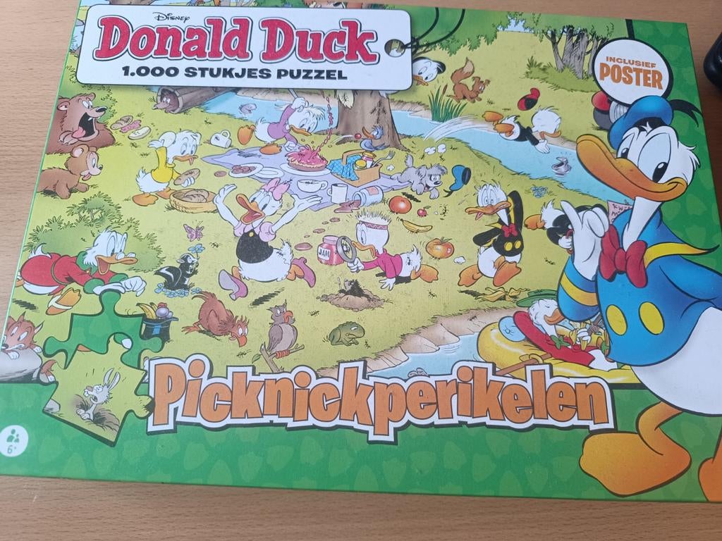 Donald Duck puzzel, 1000 stukjes, Ophalen, Meer dan 50 stukjes, Zo goed als nieuw, 6 jaar of ouder
