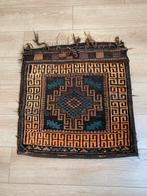 Perzisch handgeknoopt kussen met kelim achterkant, Verzenden