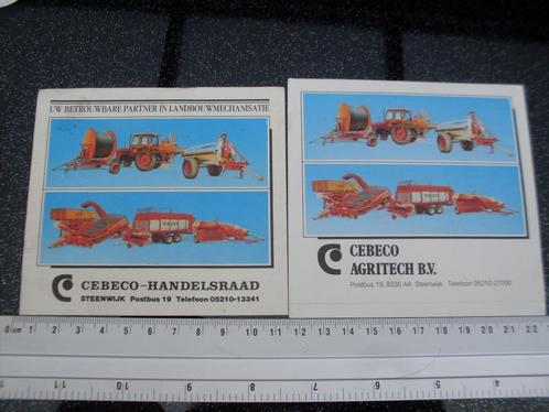 2x sticker cebeco handelsraad agritech steenwijk logo, Verzamelen, Stickers, Zo goed als nieuw, Bedrijf of Vereniging, Verzenden