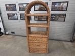 Bamboe Kast met Lades & Planken, Huis en Inrichting, Kasten | Boekenkasten, Ophalen, Overige materialen, Minder dan 50 cm, Gebruikt