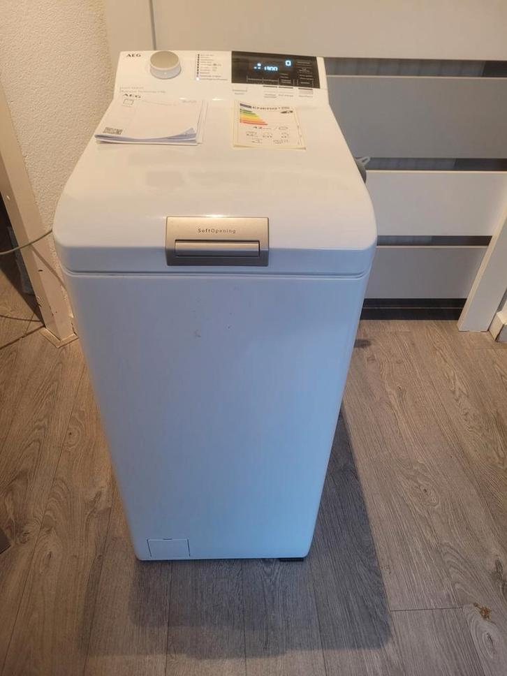 AEG wasmachine bovenlader slechts 1.5 jaar oud, Witgoed en Apparatuur, Wasmachines, Zo goed als nieuw, 6 tot 8 kg, 85 tot 90 cm