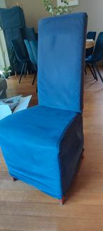 6 eetkamer stoelen blauw / indigo, Huis en Inrichting, Stoelen, Vijf, Zes of meer stoelen, Blauw, Gebruikt, Klassiek/ modern