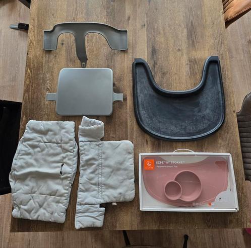 Tripp trapp onderdelen, Kinderen en Baby's, Kinderstoelen, Gebruikt, Meegroeistoel, Aanschuifbaar, Afneembaar eetblad, Gordel(s)
