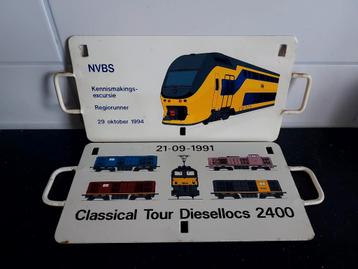 Koersborden NVBS Regiorunner + Diesel locomotieven tour beschikbaar voor biedingen