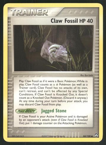 Claw Fossil 84/108 - Power Keepers (NM) beschikbaar voor biedingen