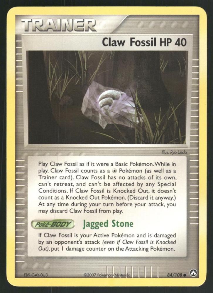 Claw Fossil 84/108 - Power Keepers (NM), Hobby en Vrije tijd, Verzamelkaartspellen | Pokémon, Gebruikt, Verzenden