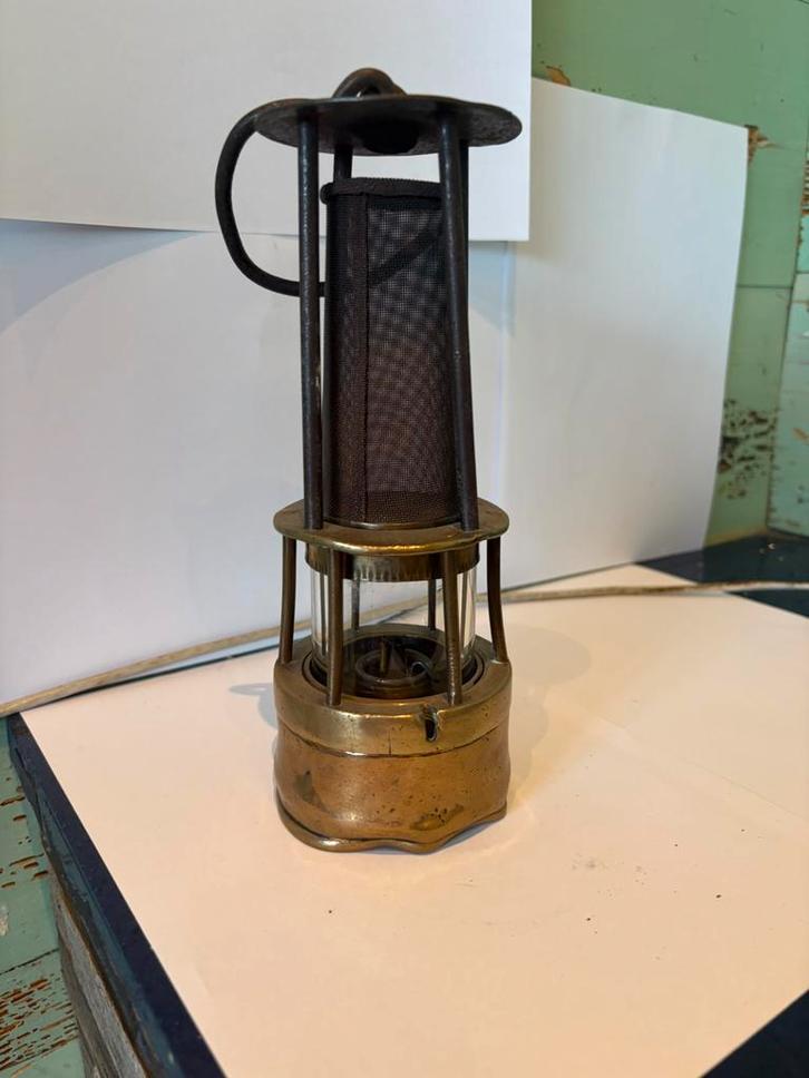 Antieke Mijnlamp – 25 cm – Verzamelstuk, Antiek en Kunst, Antiek | Lampen, Ophalen