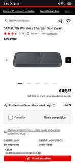SAMSUNG Wireless Charger Duo Zwart, Telecommunicatie, Mobiele telefoons | Telefoon-opladers, Ophalen of Verzenden, Zo goed als nieuw