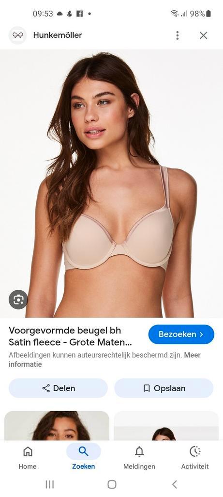 2x satin fleece beugelbeha van Hunkemoller maat 80C, Kleding | Dames, Ondergoed en Lingerie, BH, Ophalen of Verzenden