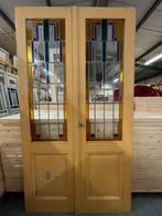 Set openslaande deuren met glas in lood 220x121cm., Antiek en Kunst, Ophalen